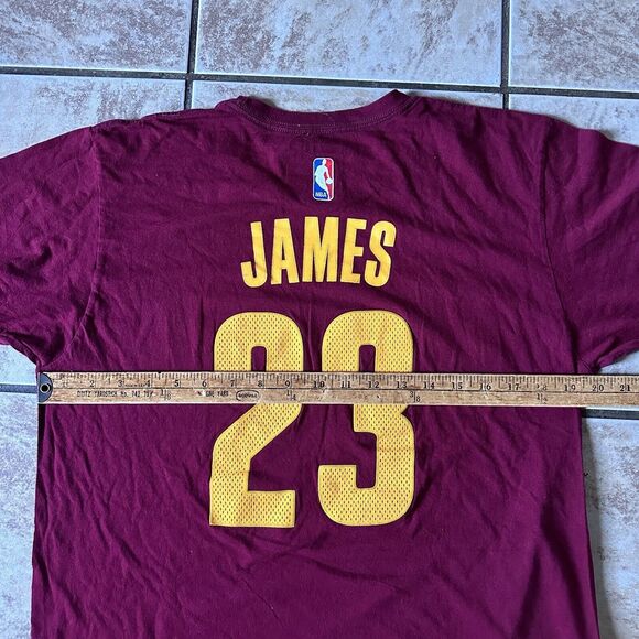Adidas Cleveland Cavaliers NBA LeBron‎ James Short Sleeve Shirt Men’s Size Large - Picture 12 of 14